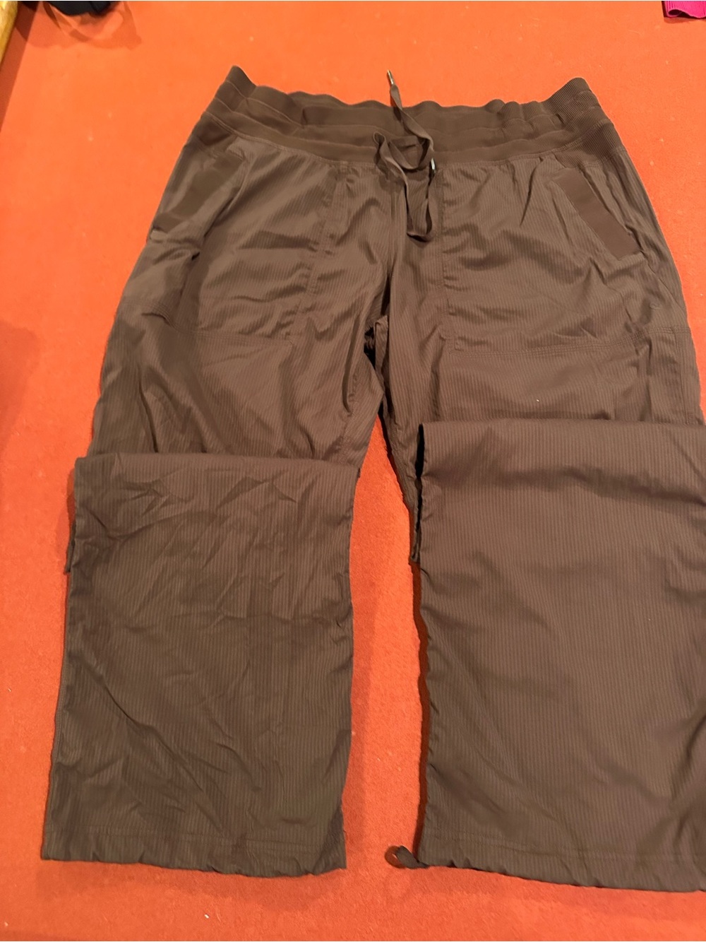 lululemon athletica Brown Track Pants with Drawstring Waist